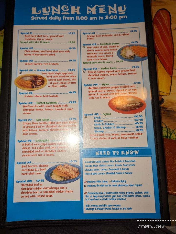 Mi Mexico - Morris, MN menu_pic
