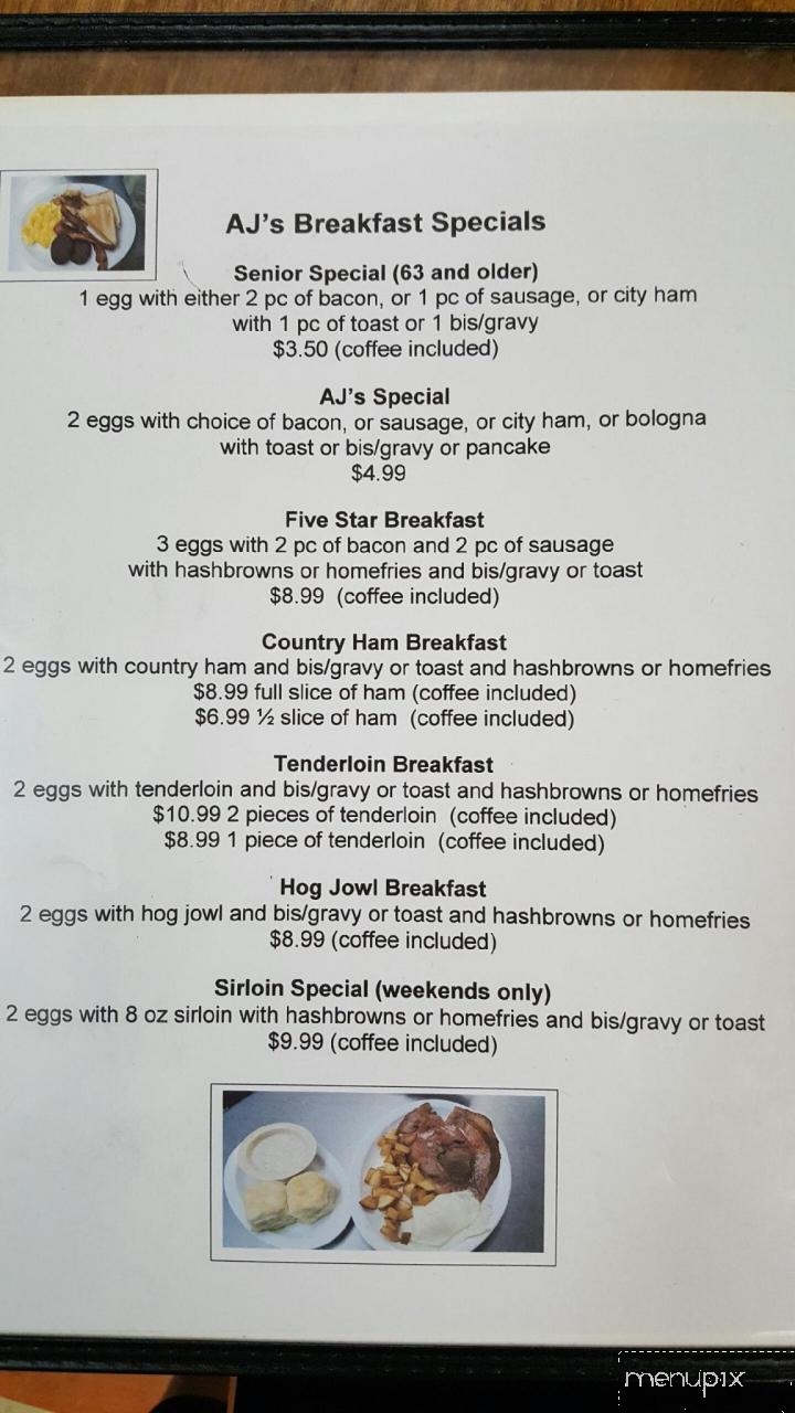 All Star Cafe - Huntingdon, TN menu_pic