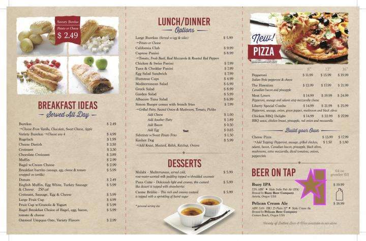 Liberty Coffee Seaside - Seaside, OR menu_pic