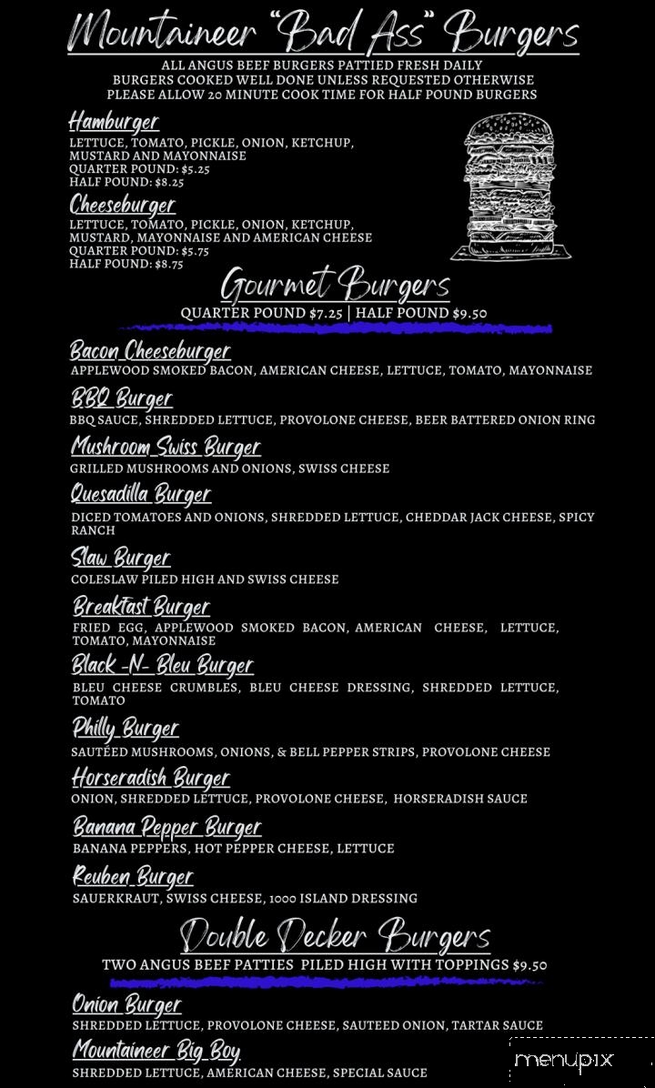 Mountaineer Bar & Grill Incorporated - Wheeling, WV menu_pic
