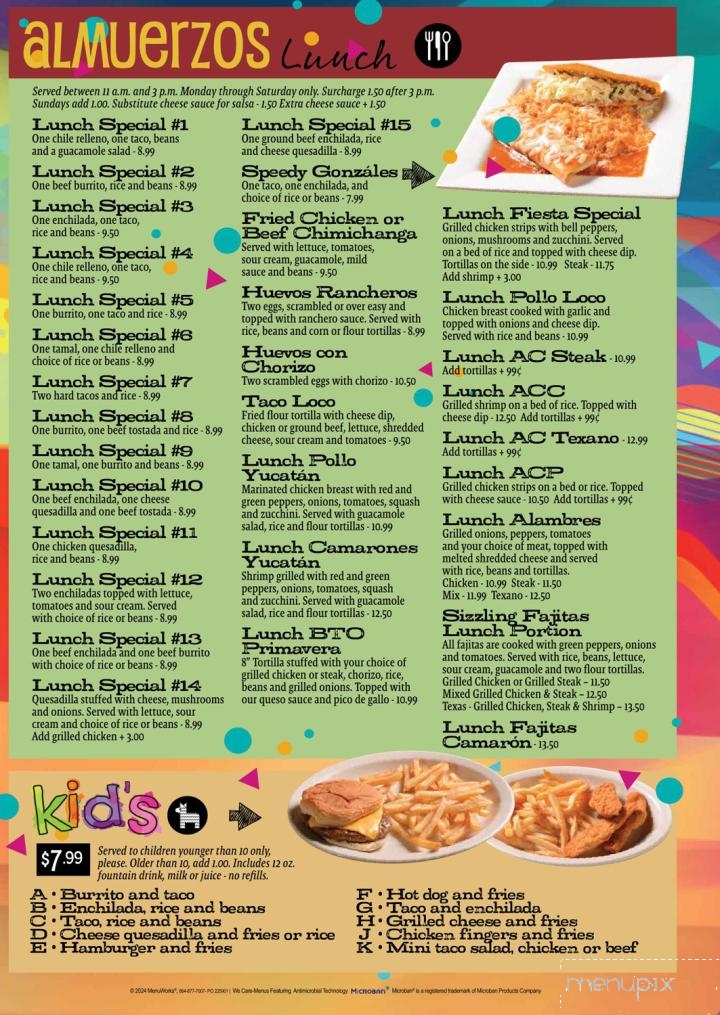 Fiesta Mexicana - Benson, NC menu_pic