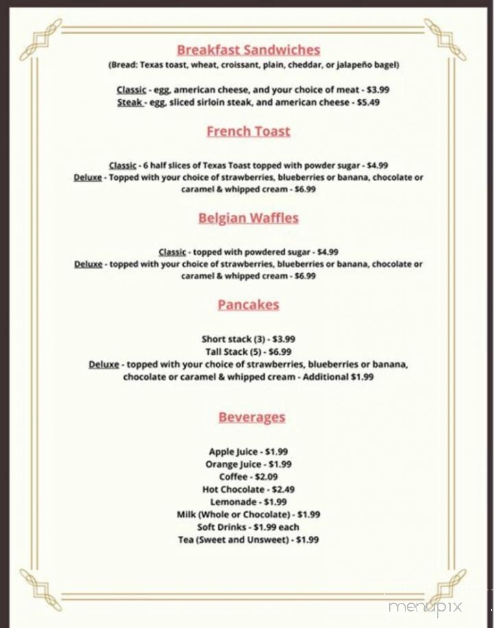 R & J Cafe - Hereford, TX menu_pic