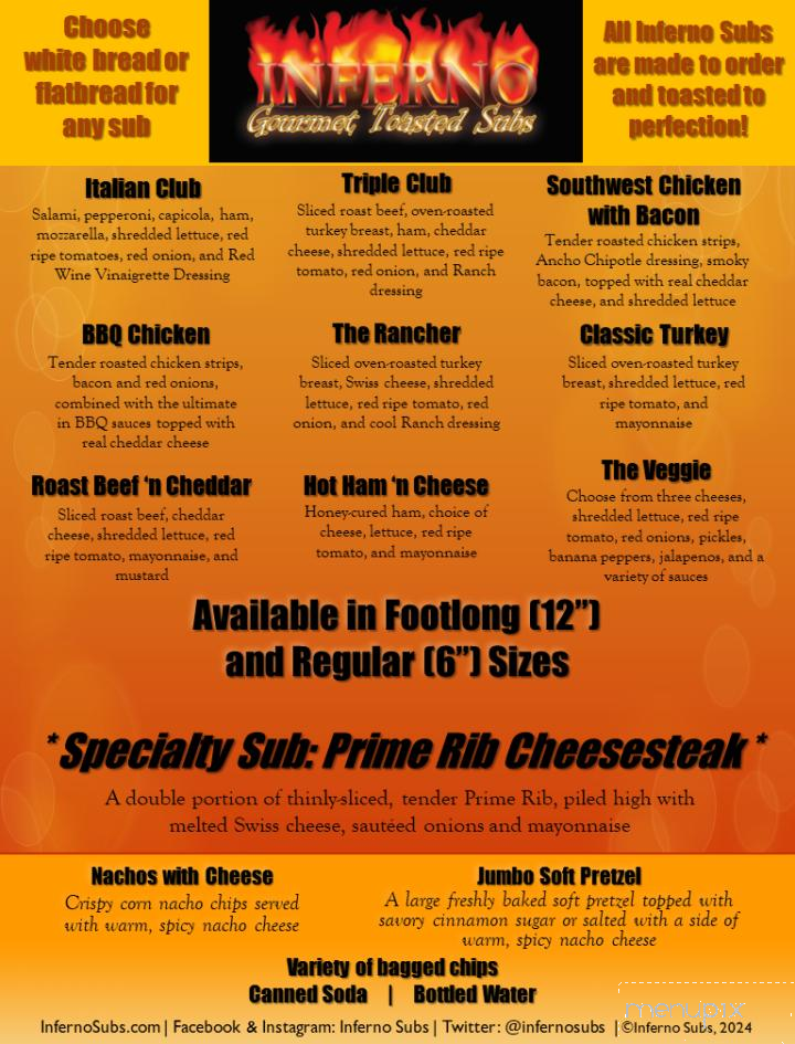 Inferno Subs - Neenah, WI menu_pic