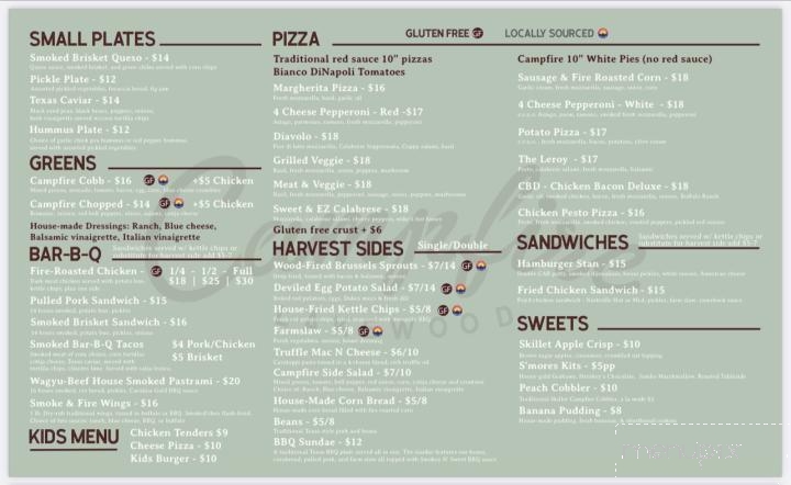 Campfire - Lakewood, CO menu_pic