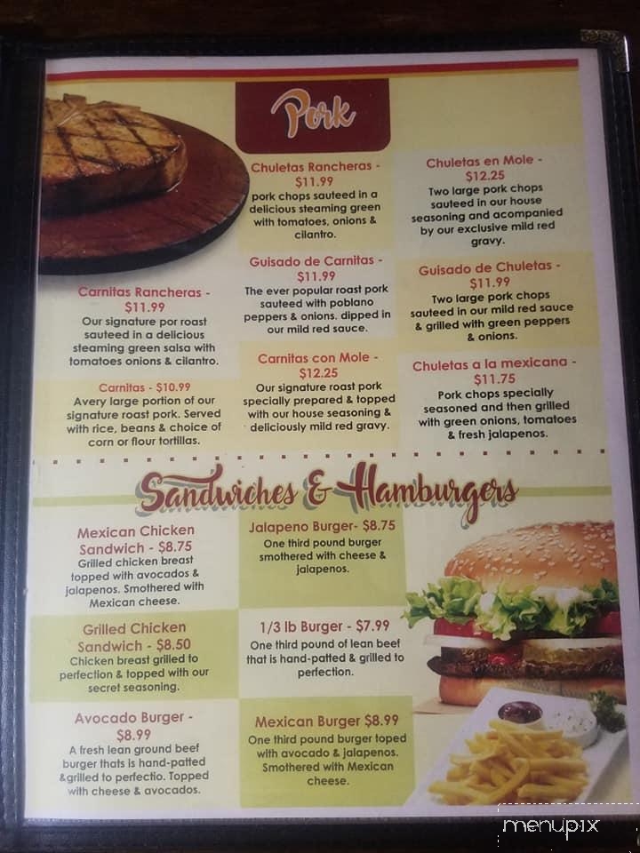 La Esperanza - Elkhart, IN menu_pic