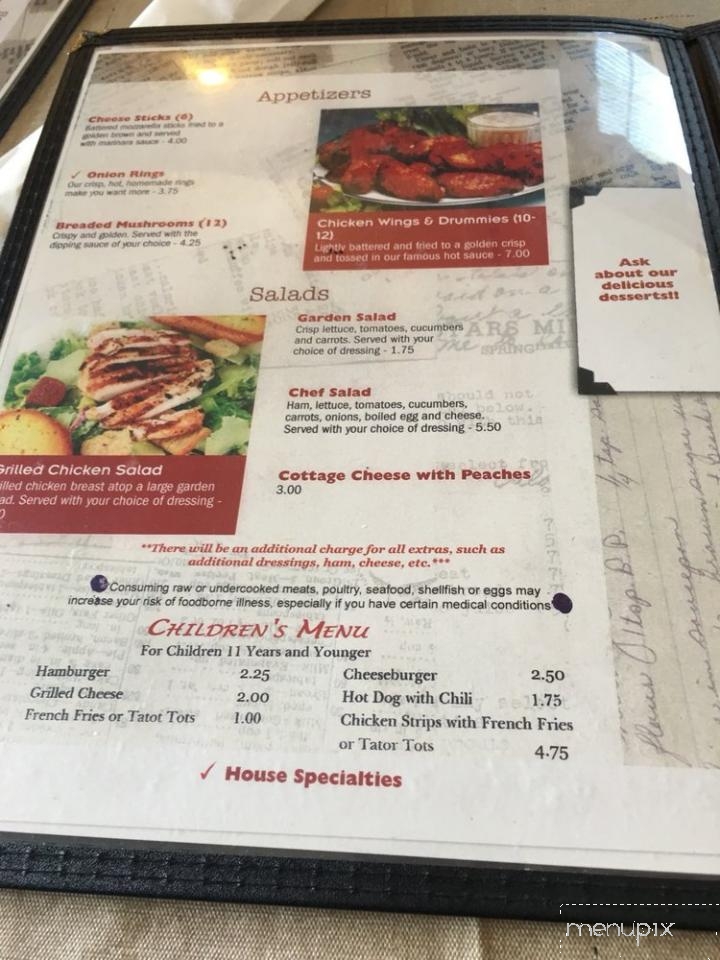 Baileyton Restaurant - Greeneville, TN menu_pic