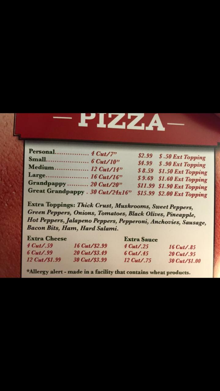 Pappy's Pizza & Subs - Connellsville, PA