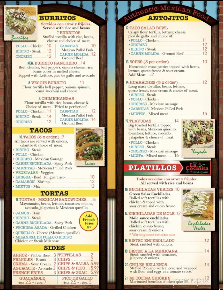 La Cocinita de Manasquan - Manasquan, NJ menu_pic