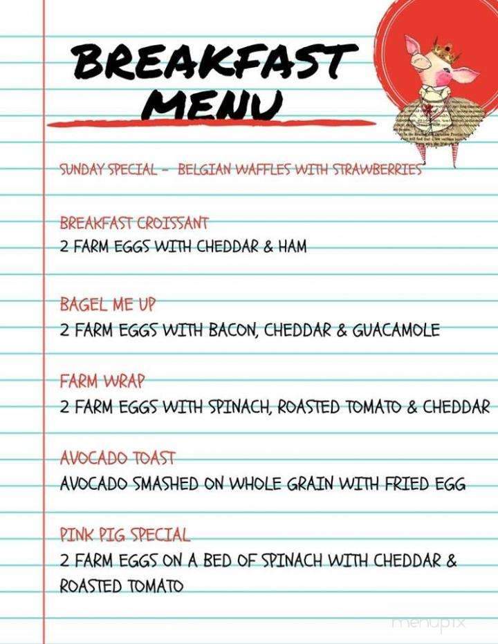 Pink Pig Cafe - Essex, NY menu_pic