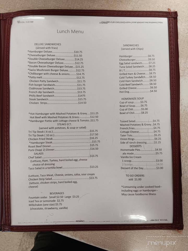 Pays Cafe - Billings, MT menu_pic