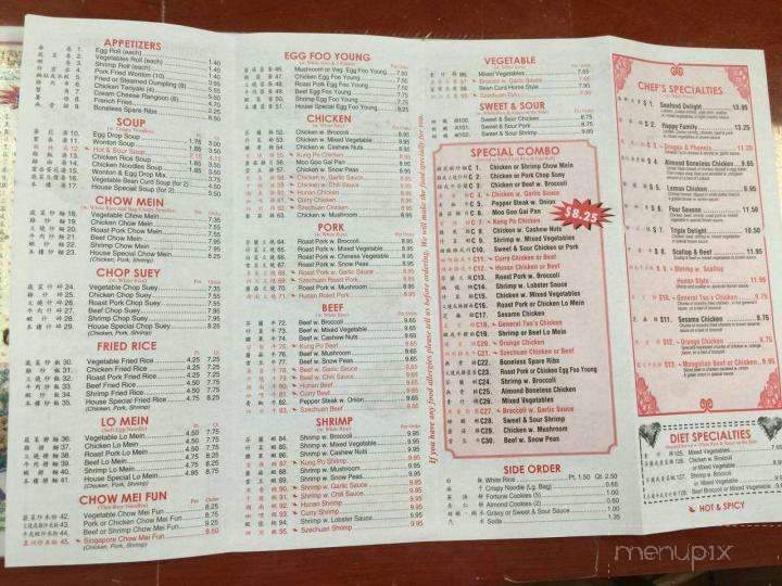 China King - Reed City, MI menu_pic