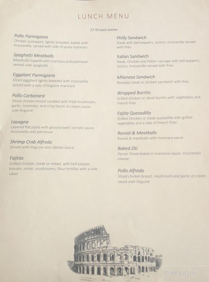 Dolce Vita Cucina - Defiance, OH menu_pic