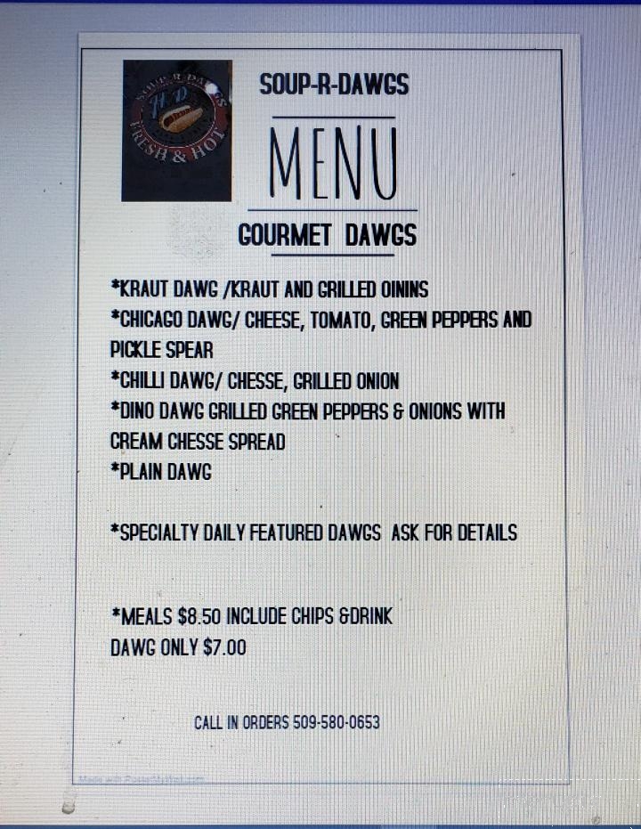 Soup-R-Dawgs - Union Gap, WA menu_pic