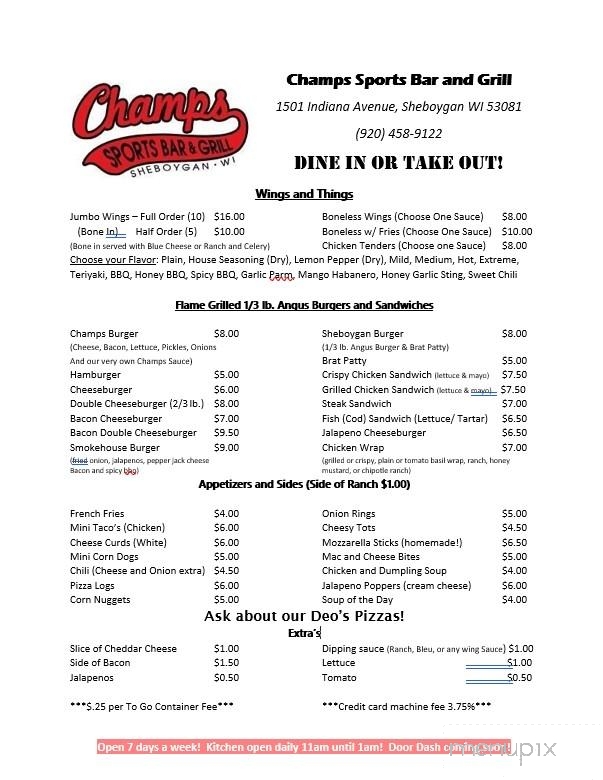 Champs Sports Bar & Grill - Sheboygan, WI