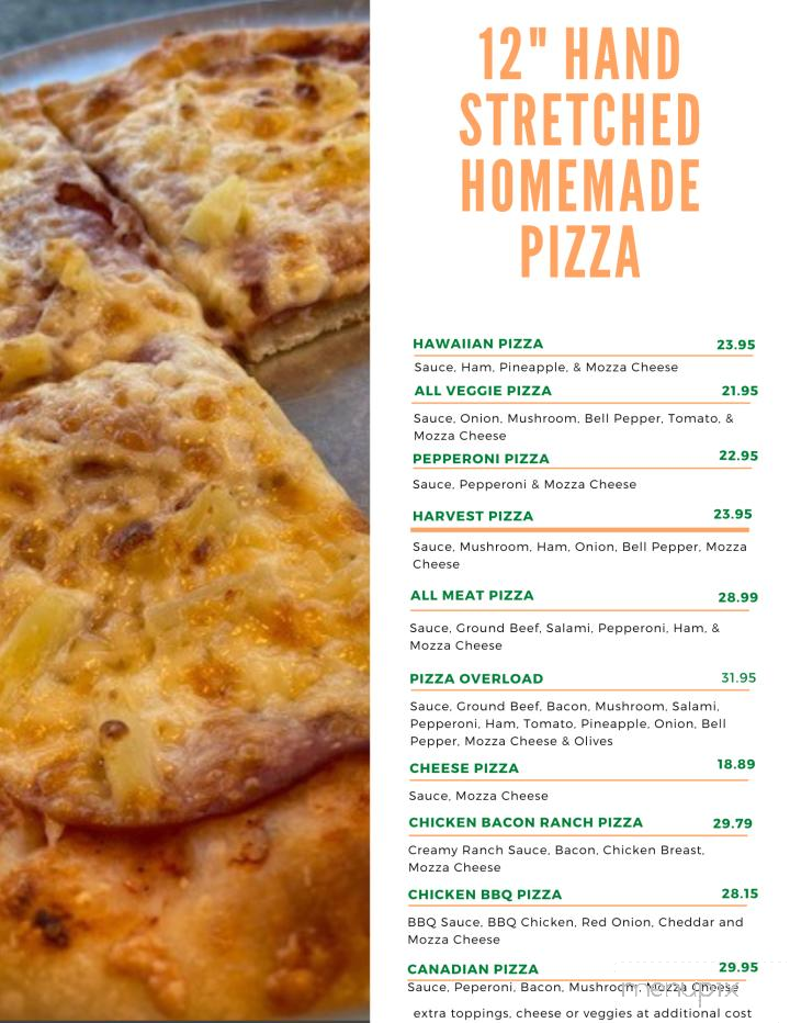 Harvest Cafe - Lampman, SK menu_pic