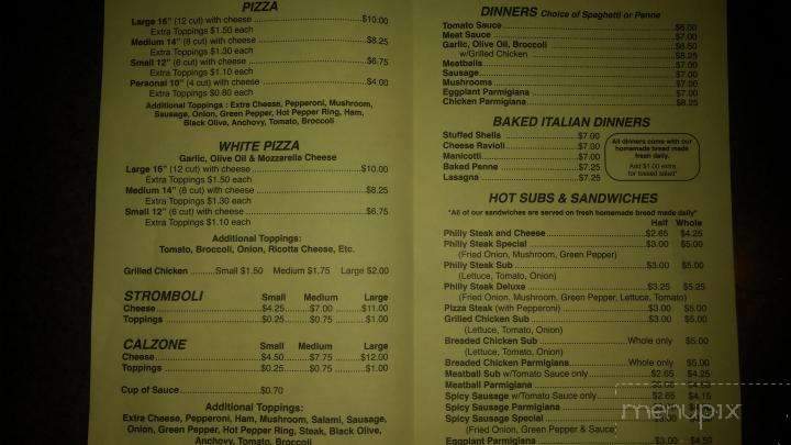 Jo Jo's Pizza - Saint Michael, PA menu_pic