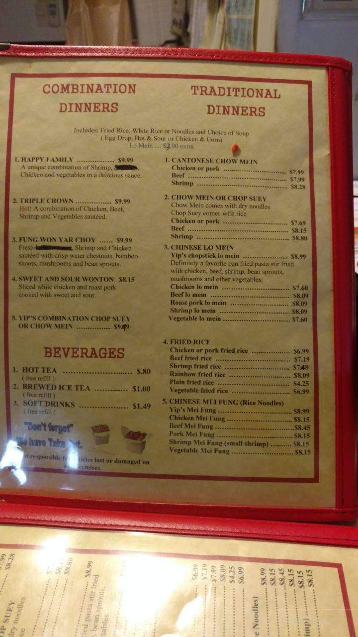 Yip's Chop Stick House - Anderson, IN menu_pic