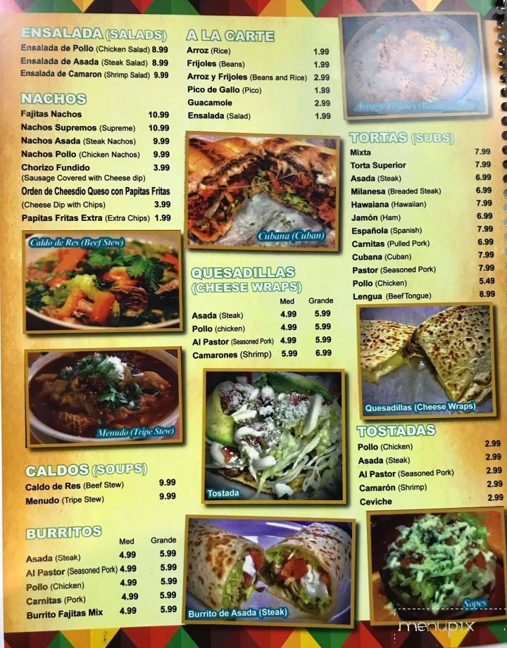 La Superior - Morristown, TN menu_pic