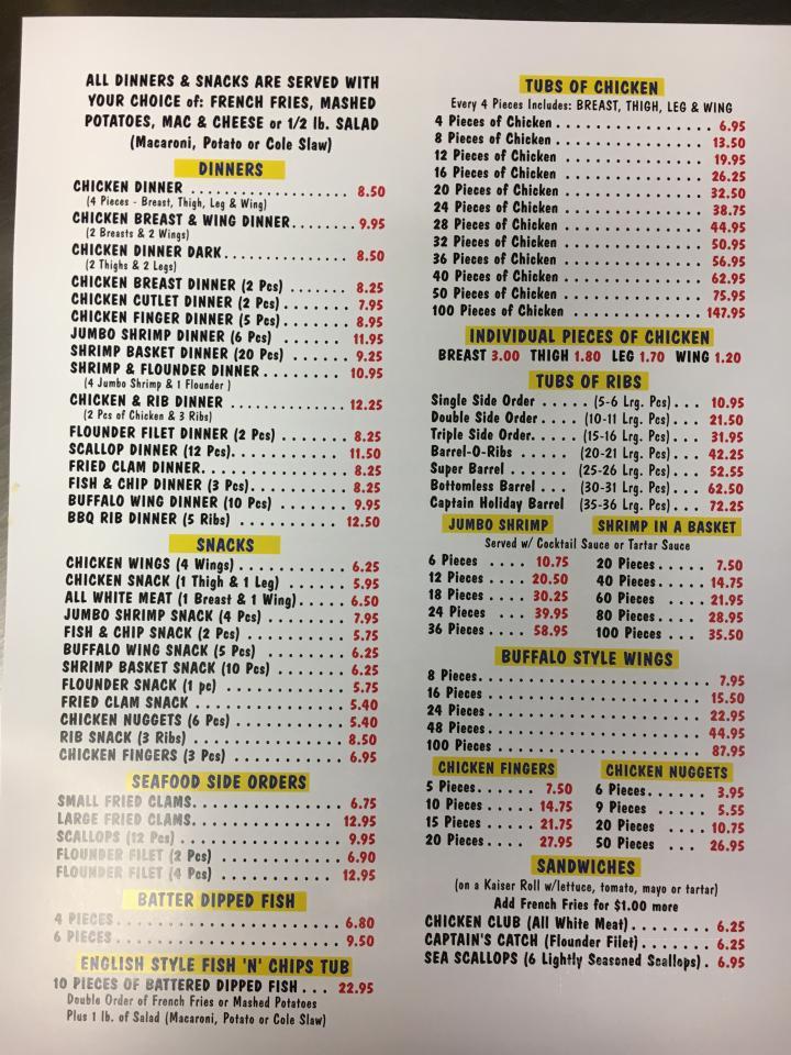 Chicken Holiday - Bridgewater, NJ menu_pic