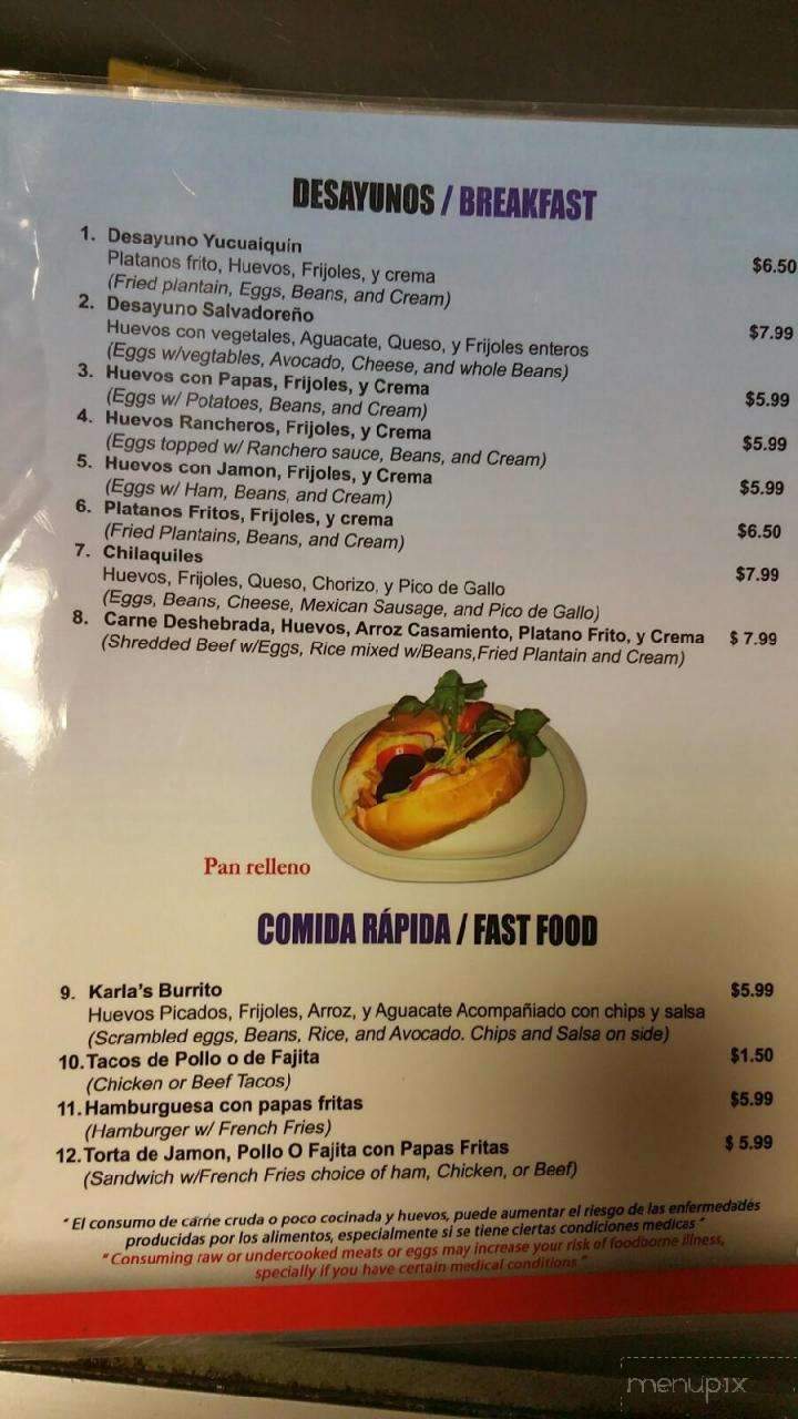 Monica's Restaurant - Dallas, TX menu_pic