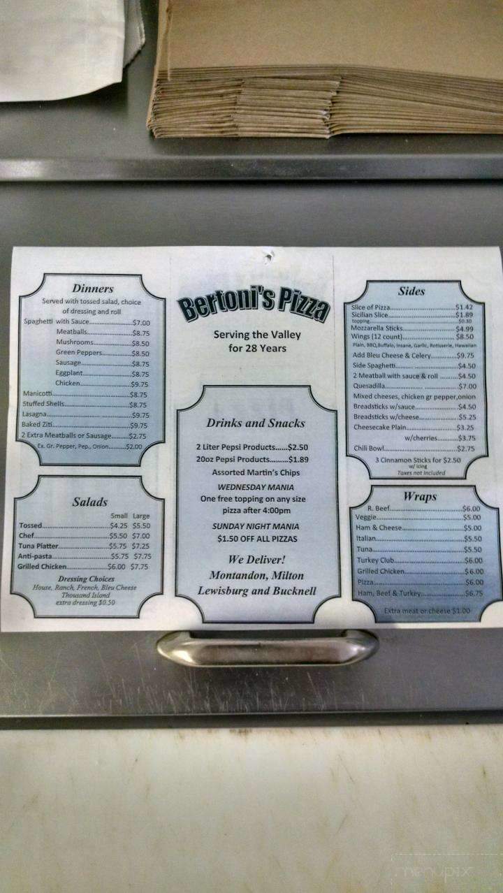 Bertoni's Pizza - Montandon, PA