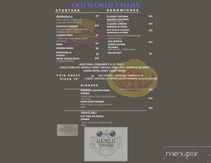 Old World Tavern - Euclid, OH menu_pic