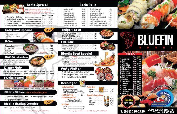 Blue Fin Sushi & Grill - Yuma, AZ menu_pic