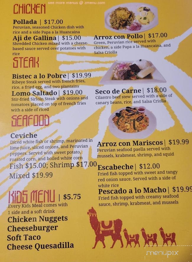 Pisco Sour - Shelbyville, KY menu_pic
