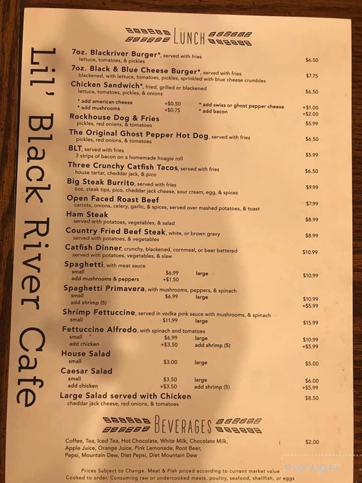 Li'l Black River Cafe - Grandin, MO menu_pic