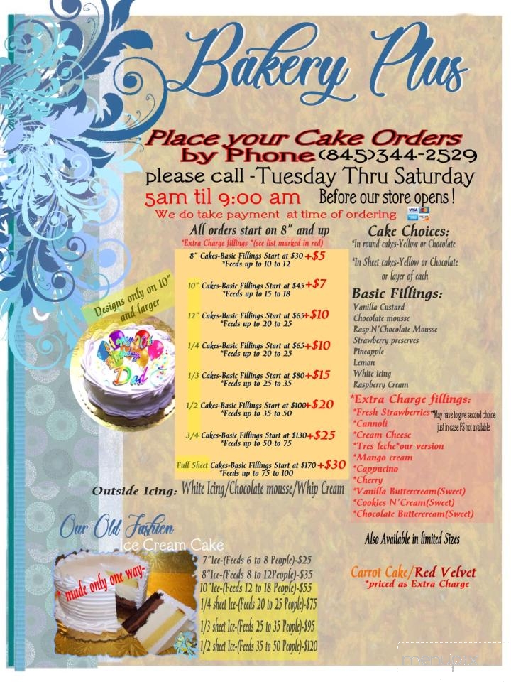 Bakery Plus - Middletown, NY menu_pic