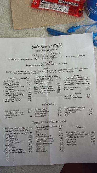 One East Main - Fremont, MI menu_pic