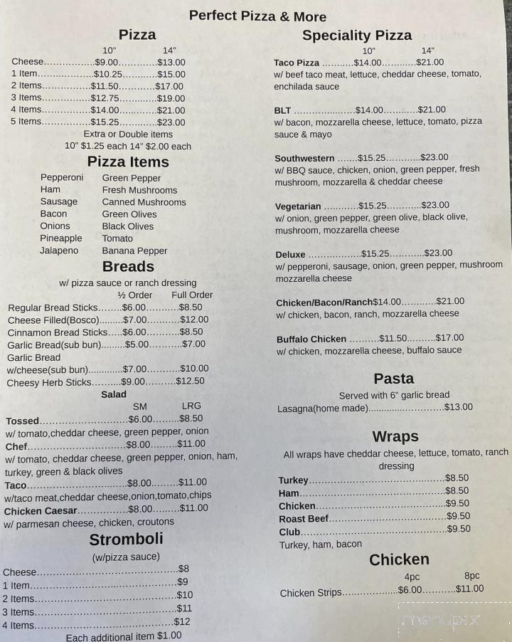 Perfect Pizza's & More - Hopkins, MI