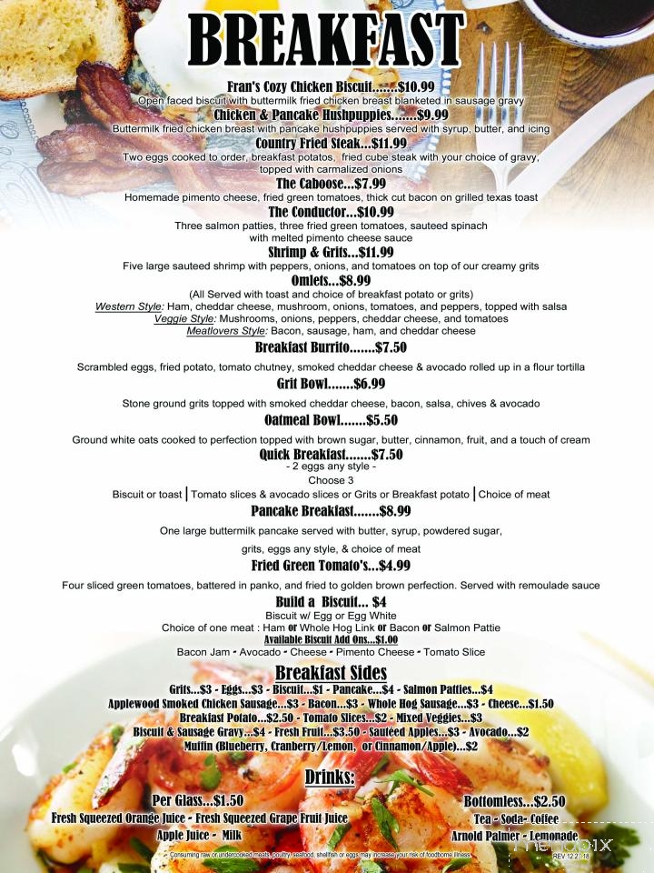 The Whistle Stop Cafe 573 - Augusta, GA menu_pic