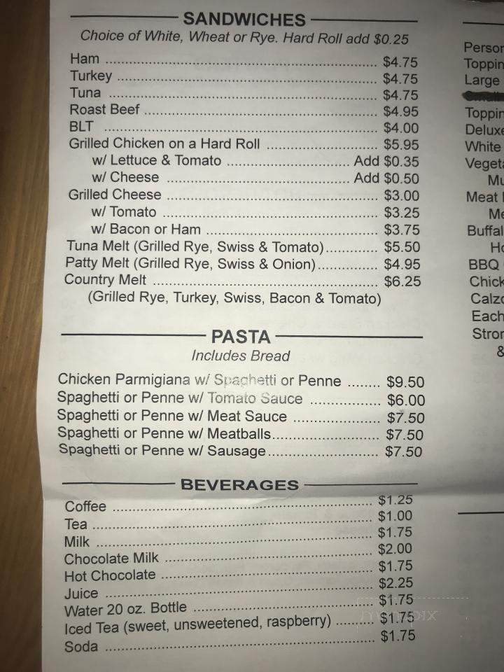 Beach Lake Country Cafe - Beach Lake, PA menu_pic