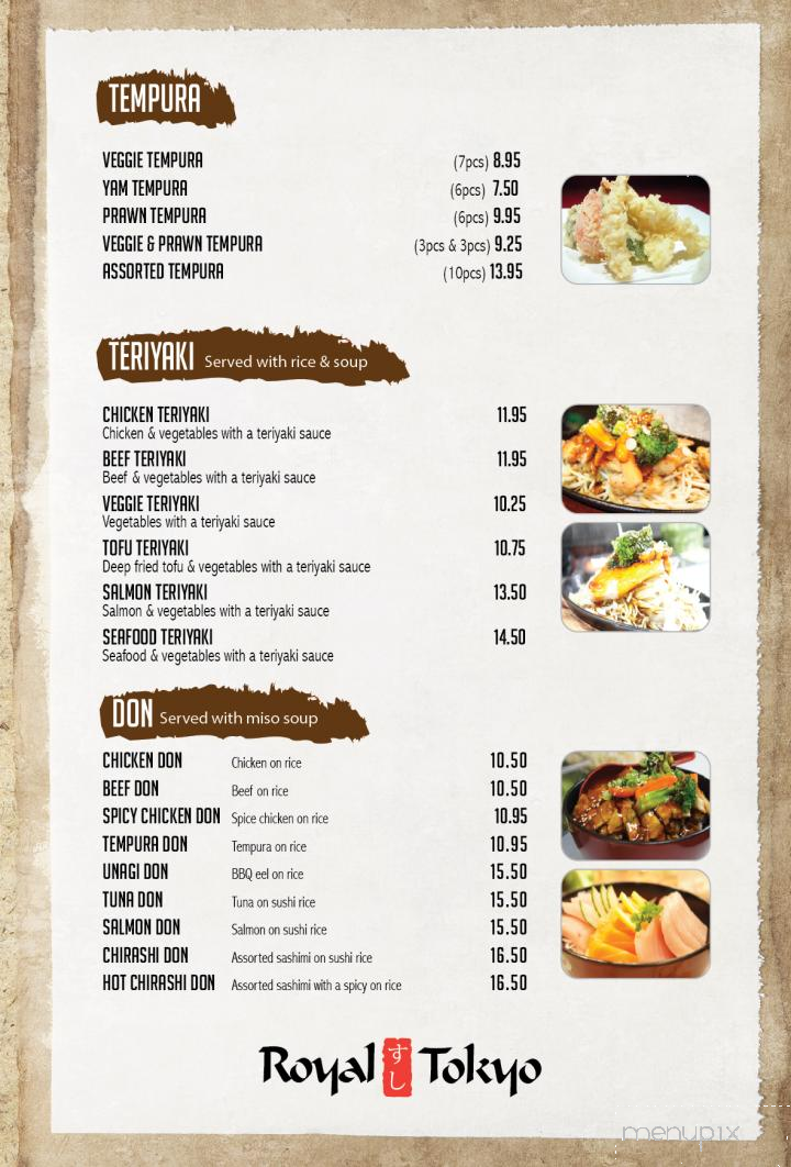 Royal Tokyo - Kamloops, BC menu_pic