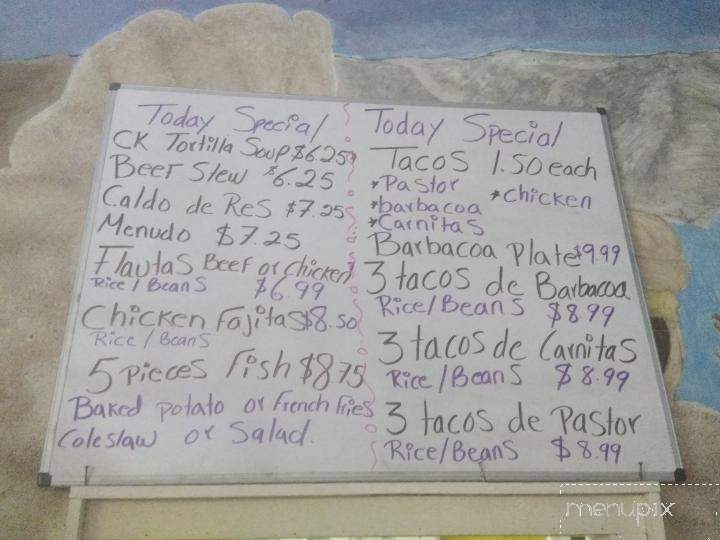 La Toska - Cedar Hill, TX menu_pic