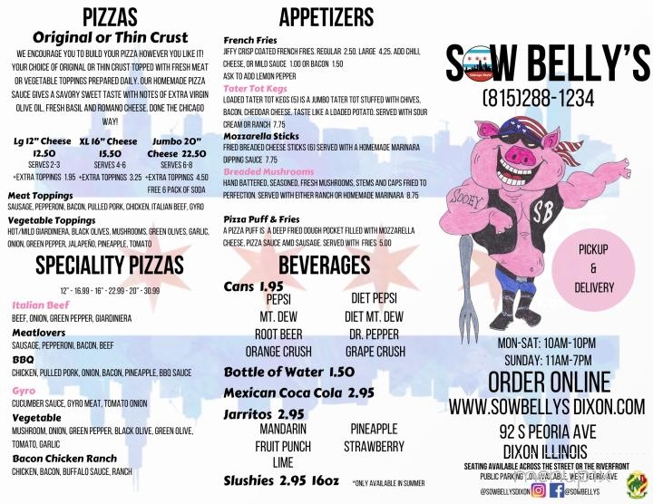 Sow Belly's - Dixon, IL menu_pic