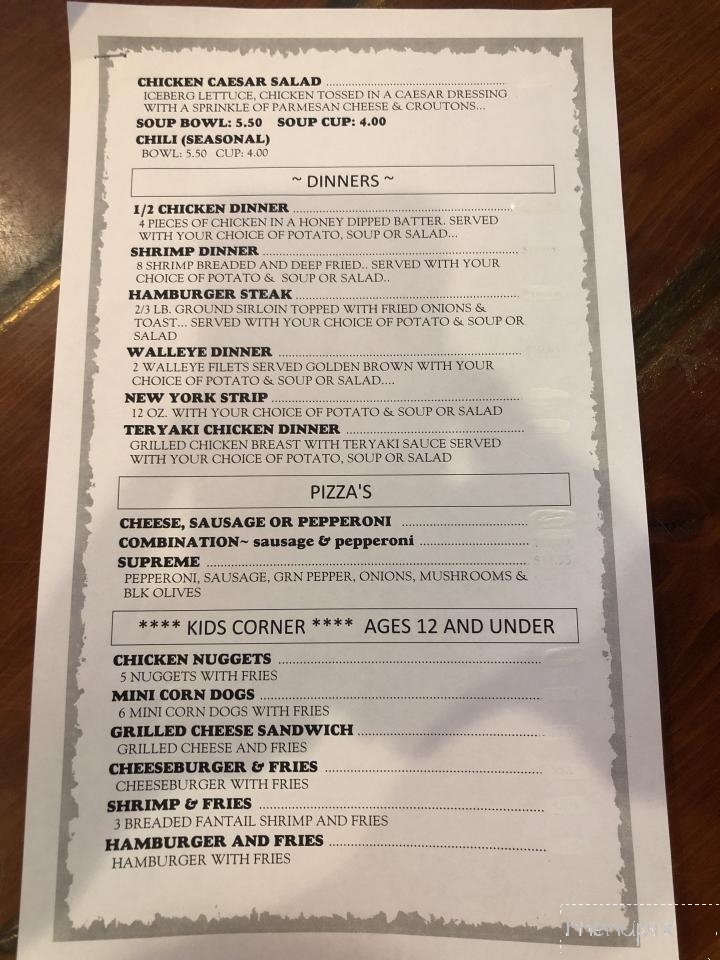 Benchwarmers Sports Grill - Tower, MN menu_pic