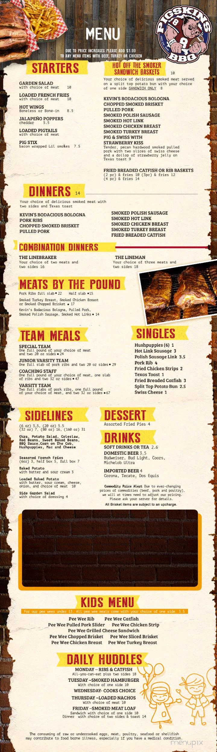 Pigskin's BBQ - Ada, OK menu_pic