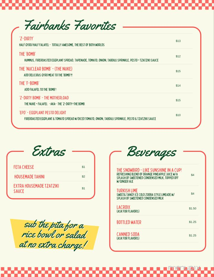 Zorba On The Run - Fairbanks, AK menu_pic