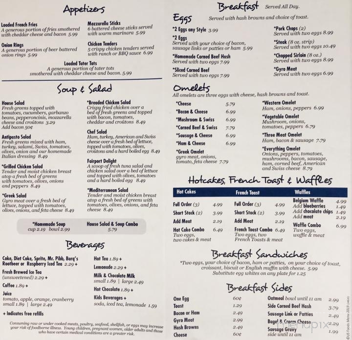 Fairport Family Restaurant - Fairport Harbor, OH menu_pic