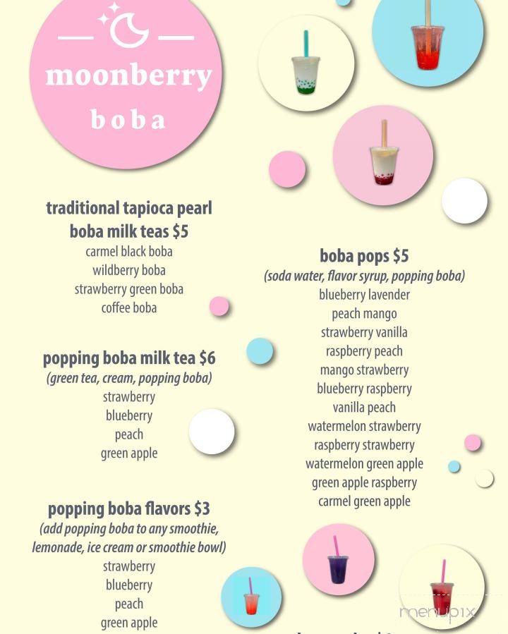 Moonberry Mendocino - Fort Bragg, CA menu_pic