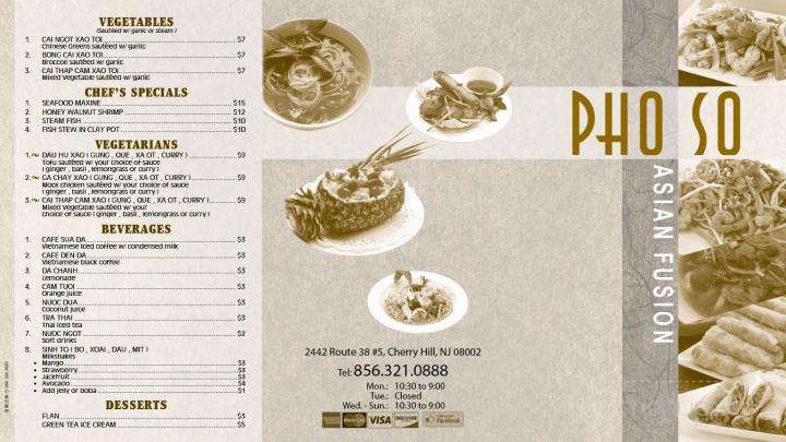 Pho So 1 - Cherry Hill, NJ menu_pic