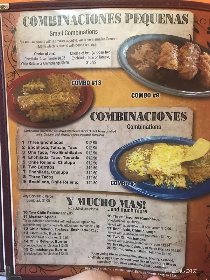 El Sombrero Mexican Restaurant - Portland, OR menu_pic
