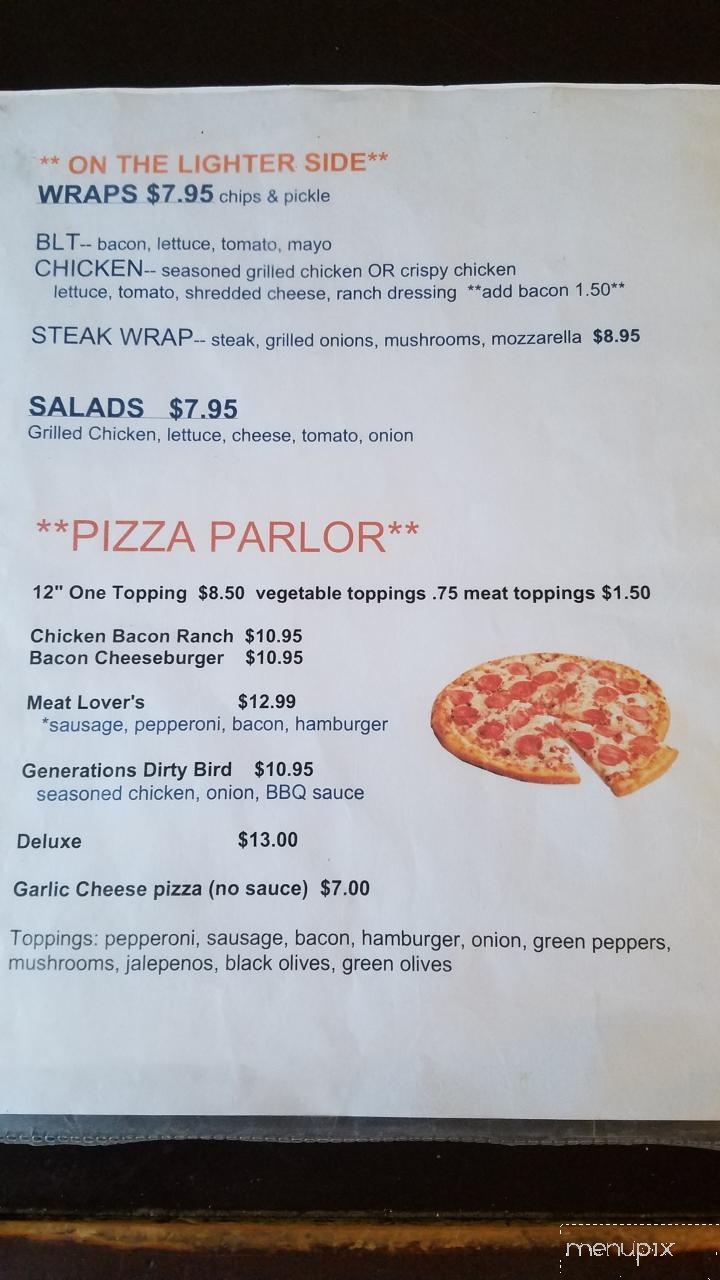 Generations - Oxford, WI menu_pic