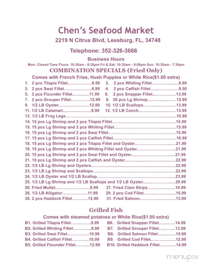Chen's Seafood Market - Leesburg, FL
