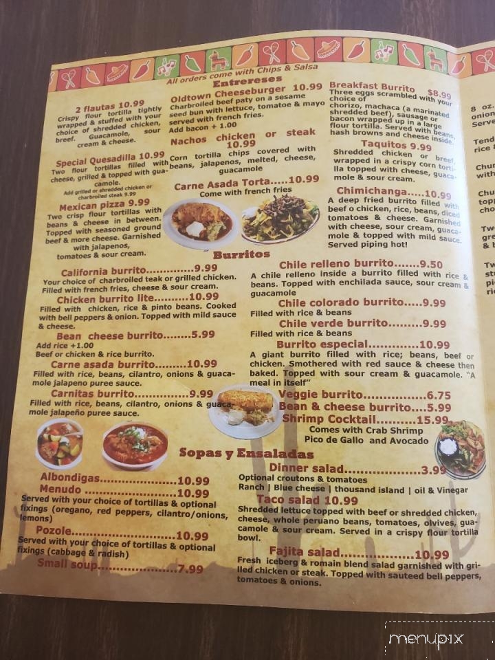 Old Town Mexican Cafe - Orcutt, CA menu_pic