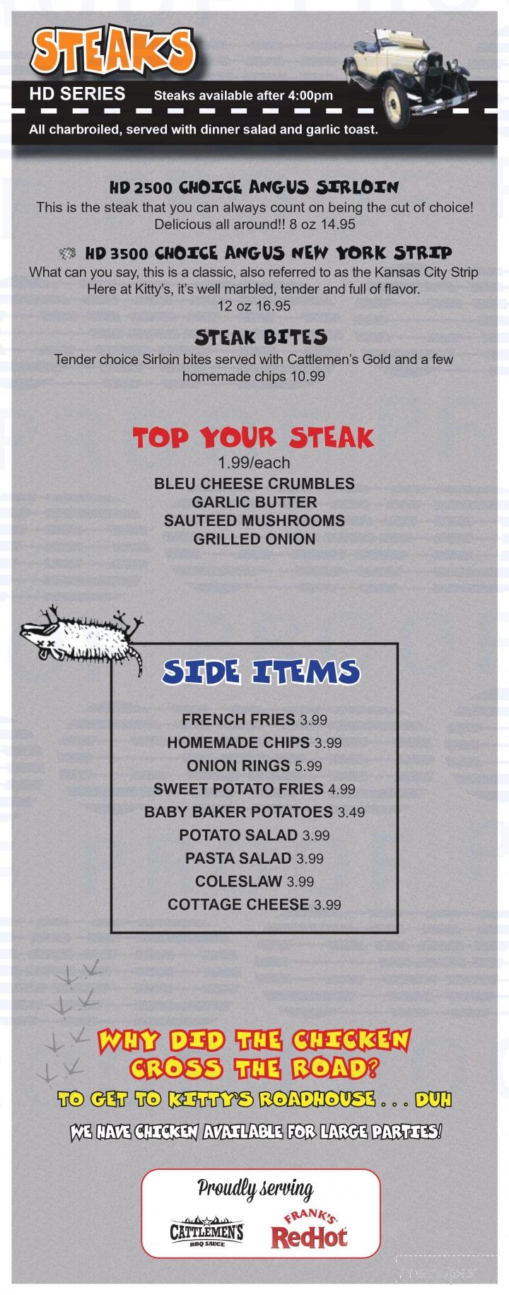 Kitty's Roadhouse - Hastings, NE menu_pic