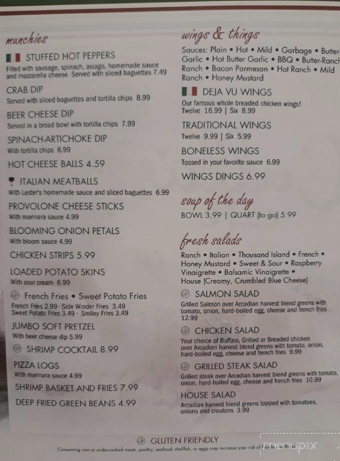 Calla's Cafe - Kersey, PA menu_pic