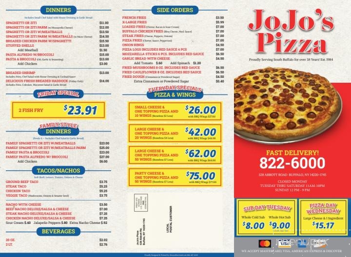 Jo Jo's Pizza & Subs - Buffalo, NY